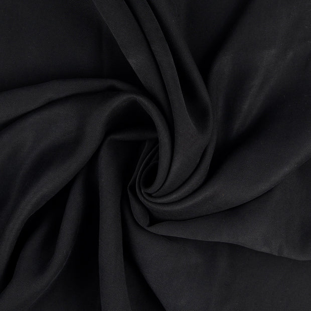 Viscosa Poplin tela Negro 