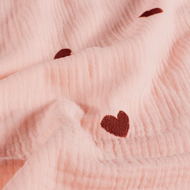 Musselin fabrik Herzen Helles Pink
