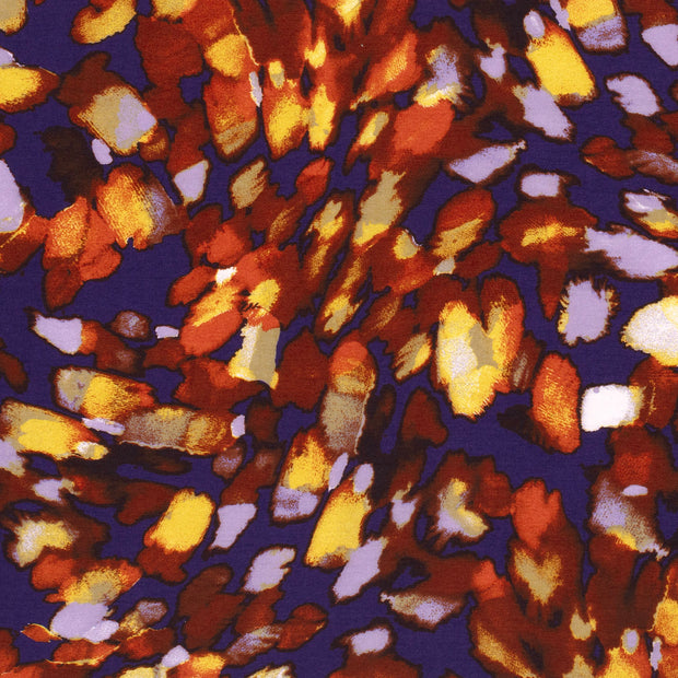 Viscose Nylon Crepe stof Abstract Magenta
