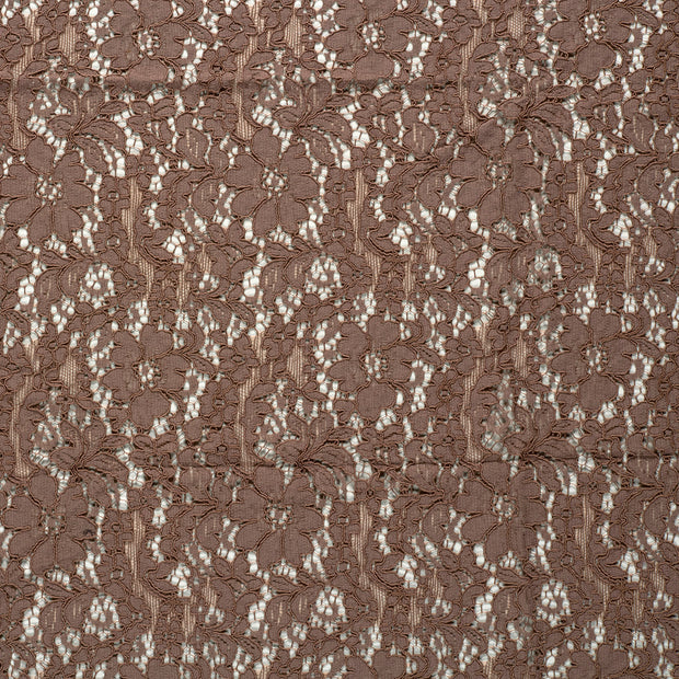 Lace fabric Taupe Grey matte 