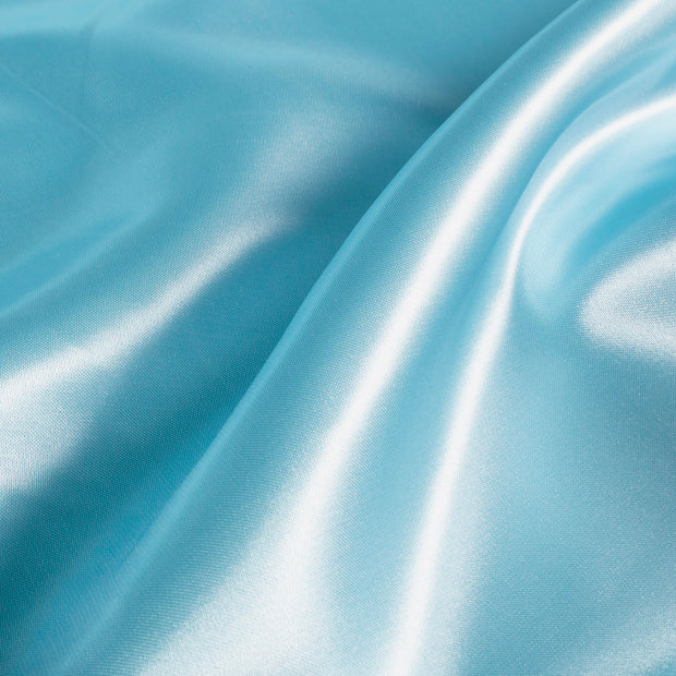 Satin fabrik Uni Hellblau