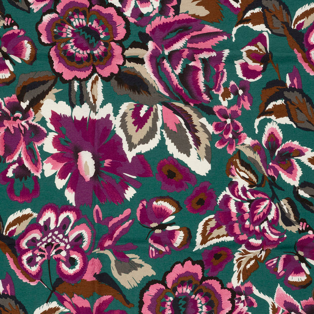 Viscose Nylon Crepe tela Turquesa 