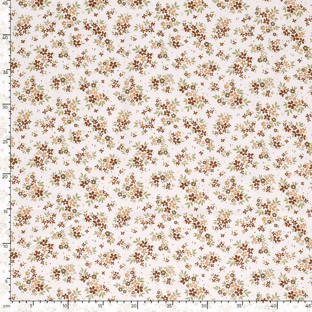 Jersey fabric Flowers Off White