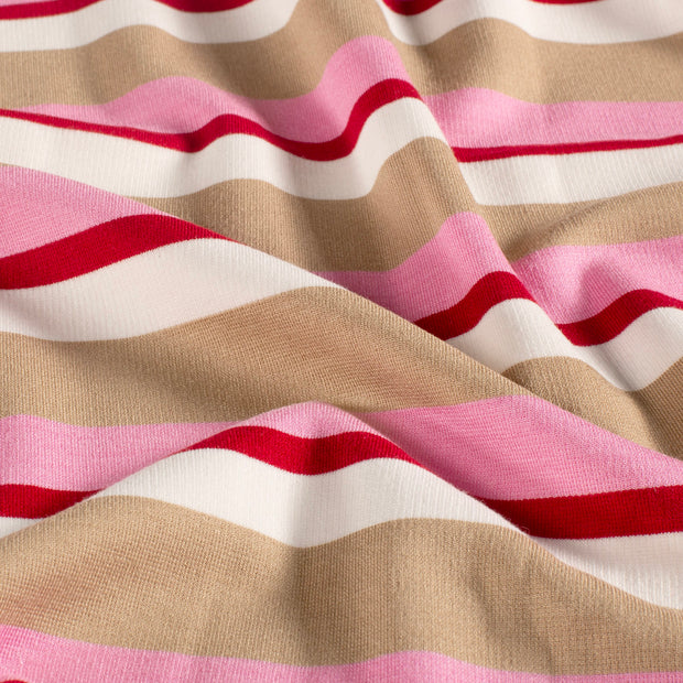 Punta di Roma fabric Stripes Pink