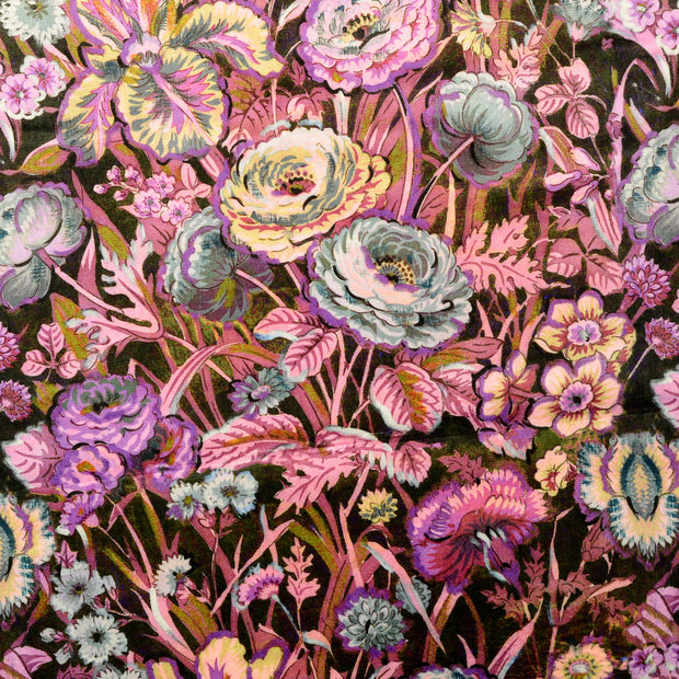 Velvet fabric Flowers Multicolor