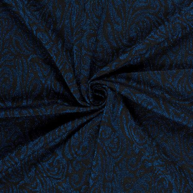 Jacquard tela Cobalto Lurex 