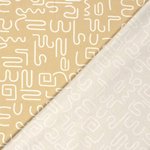 Cotton Jersey fabric Abstract printed 
