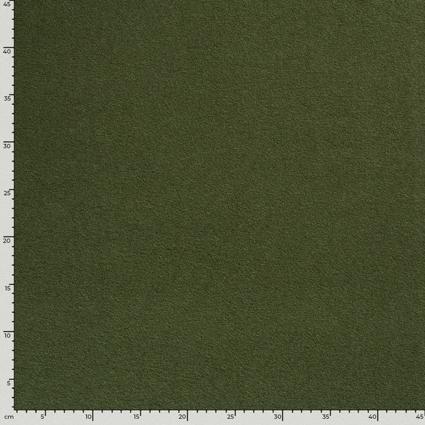 Wool Boucle fabric Unicolour Olive Green