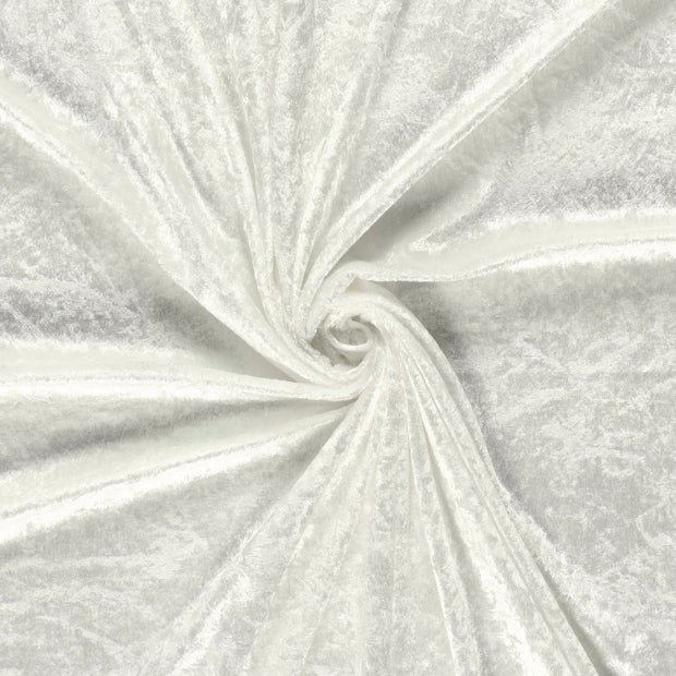 Velours fabric Off White crushed 