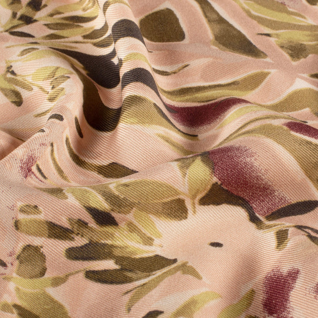 Viscose Twill fabrik Abstrakt Olivgrün