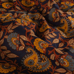 Voile printed Paisley Navy