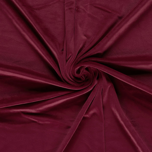 Supersoft Velvet fabrik Bordeauxrot 