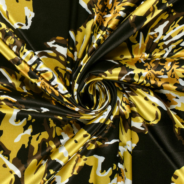 Satin fabric Abstract Oker