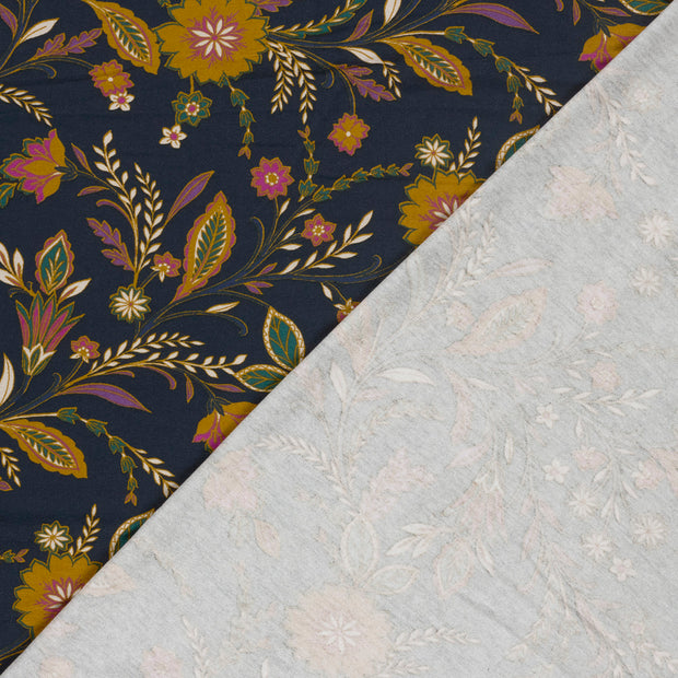 Viscose Vortex Jerséis tela Flores estampado 