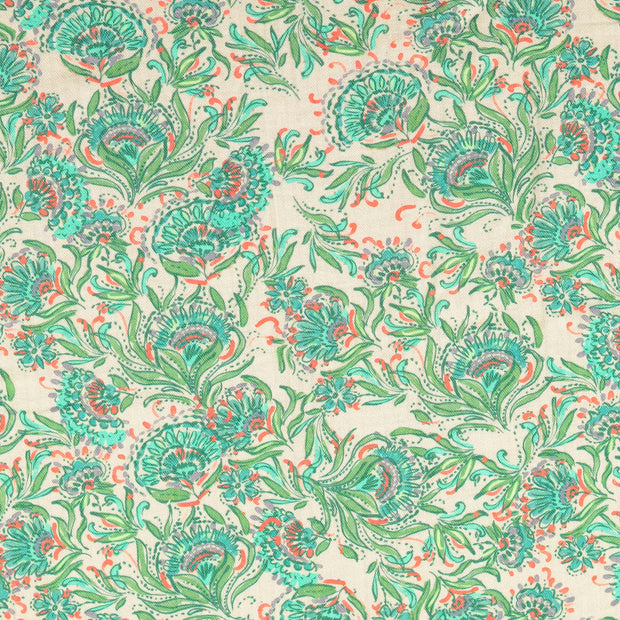  tela Flores Verde