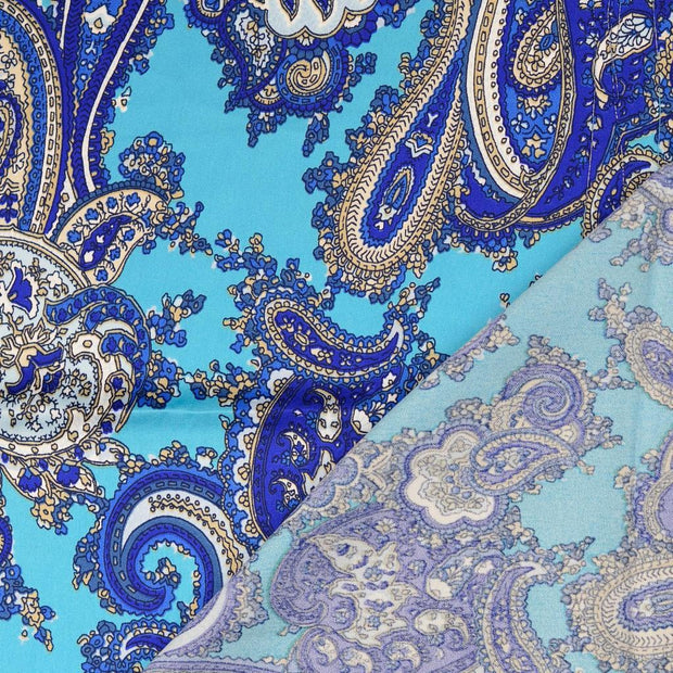 Satin fabrik Paisley bedruckt 