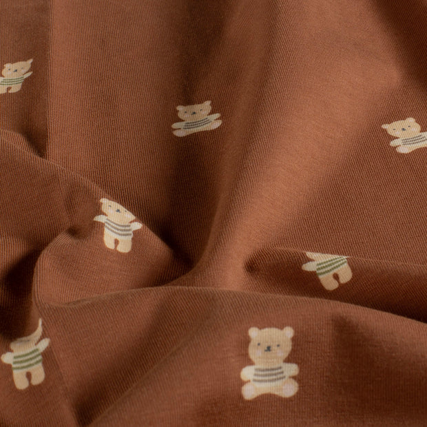 Jersey fabric Bears Old Pink