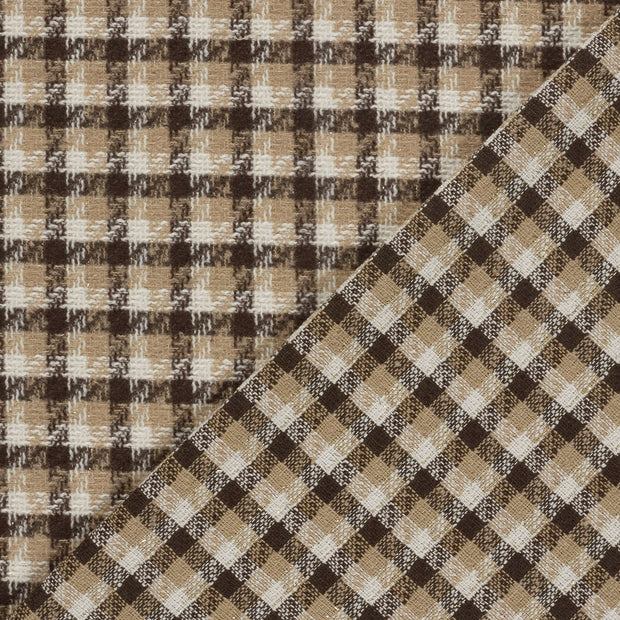 Jacquard fabric Checks brushed 