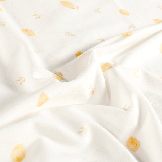 Cotton Jersey GOTS organic fabric Fruits Off White