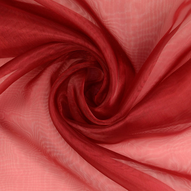 Organza tissu Bordeaux 