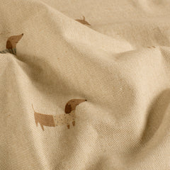 Linen Look digital printed Dogs Beige