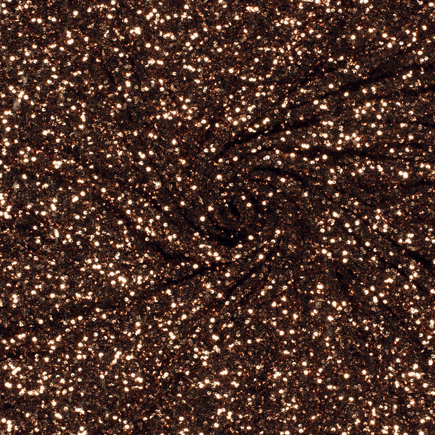 Mesh fabric Bronze Sequins 