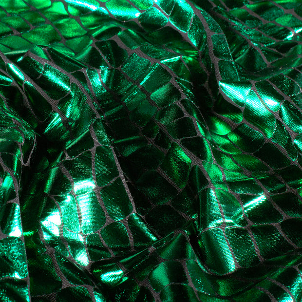 Lamé tela Verde bicolor 