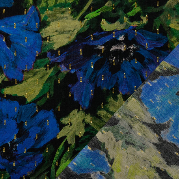  fabric Cobalt digital printed 