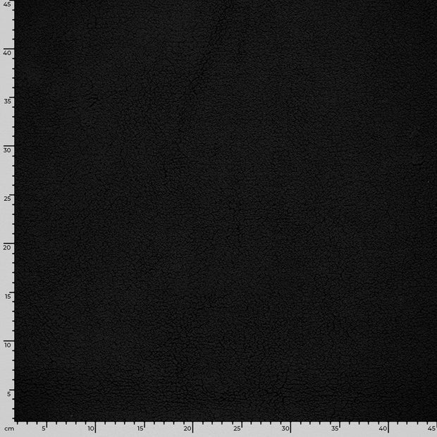 Fleece fabrik Uni Schwarz