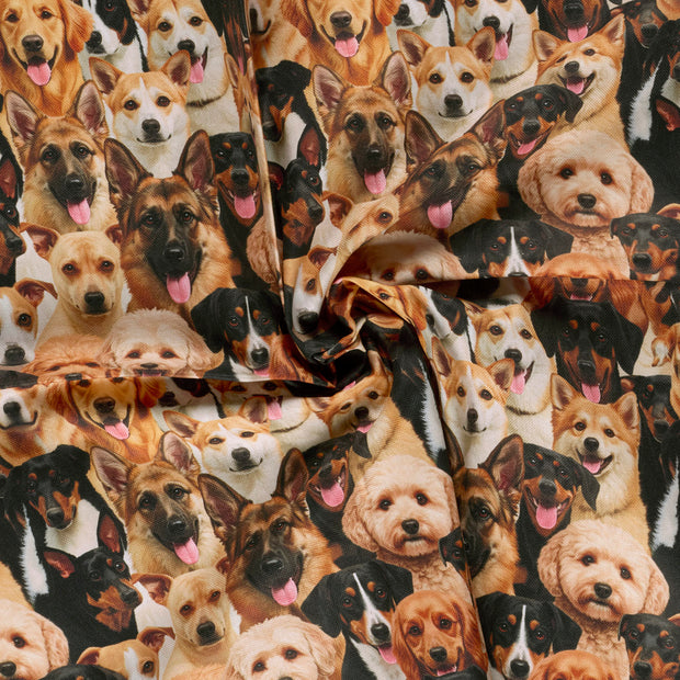 Panama fabric Camel digital printed 
