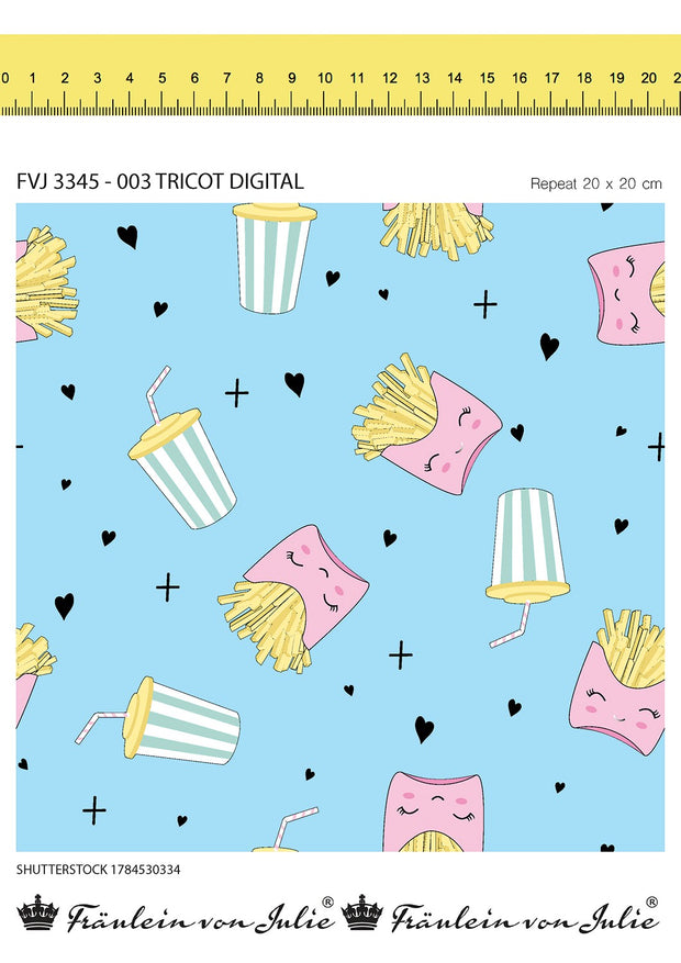 Cotton Jersey fabric Abstract 