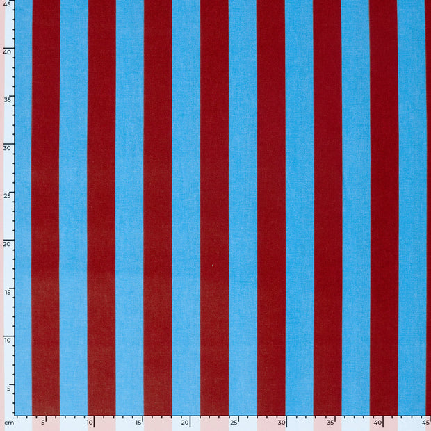 Panama fabric Stripes Aqua