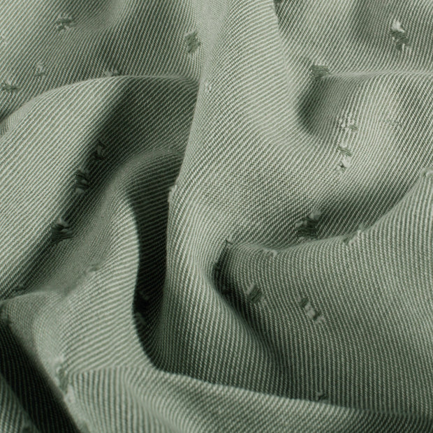 Denim fabric Unicolour Olive Green