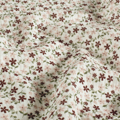 Muselina estampado Flores Blanco roto