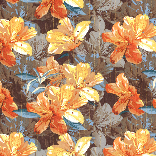 Borken Crepe fabric Taupe Grey matte 