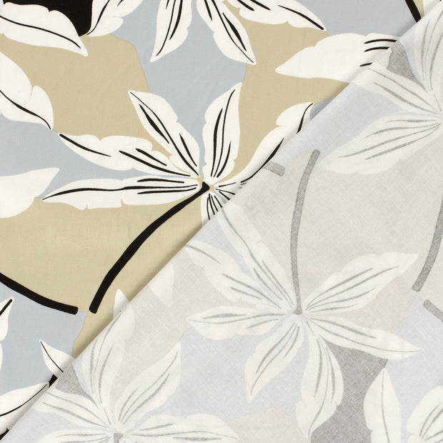 Cotton Satin fabric Flowers printed 