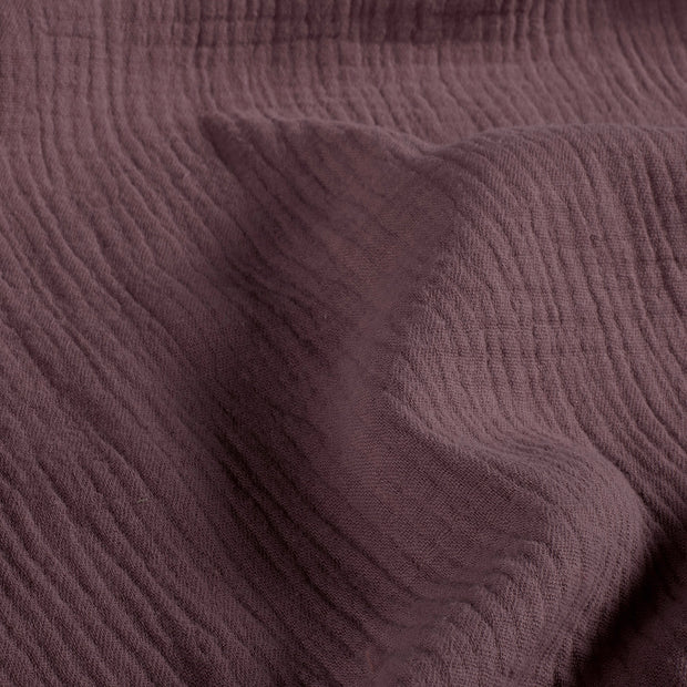 Double gaze tissu Unicolore Mauve