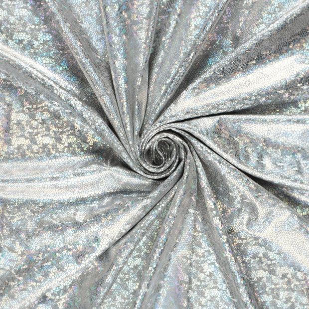 Lamé fabric Silver foiled 