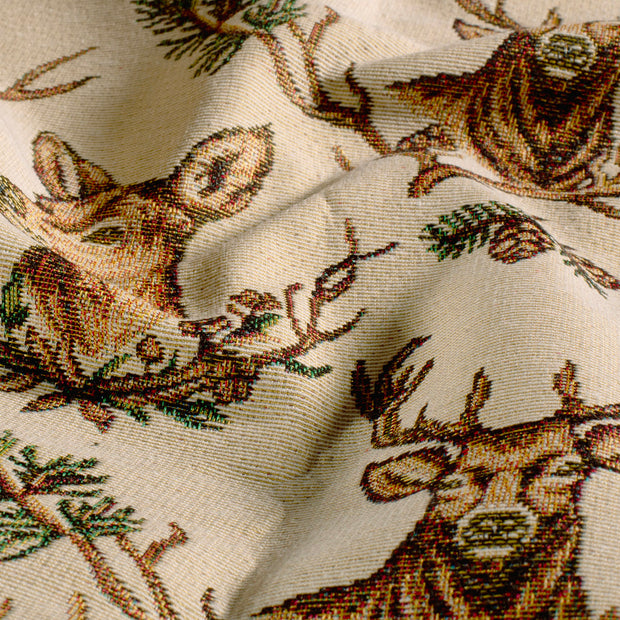 Gobelin stof Herten Beige