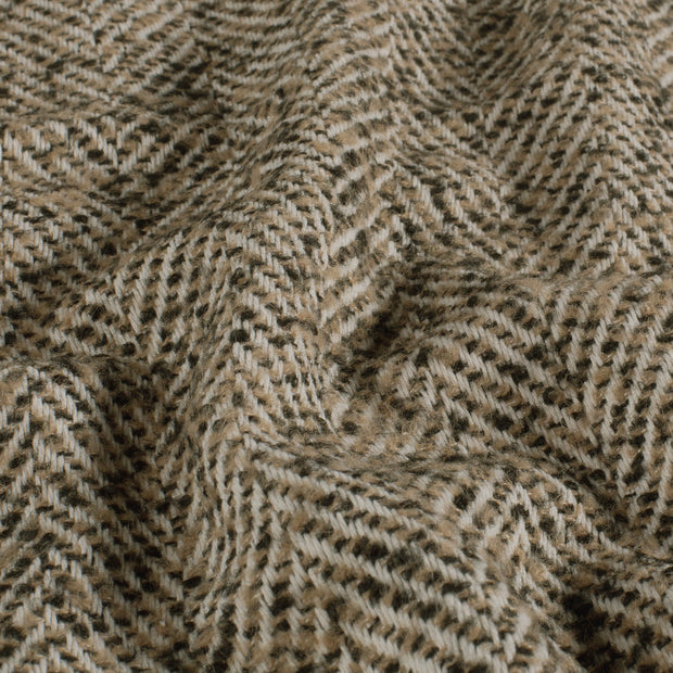 Jacquard stof Effen Camel