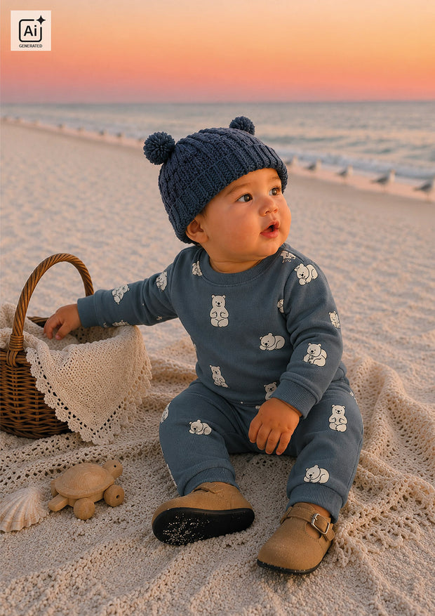 Jersey fabric Indigo