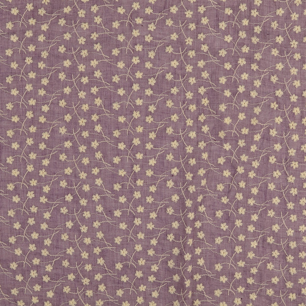 Encaje tela Flores Mauve