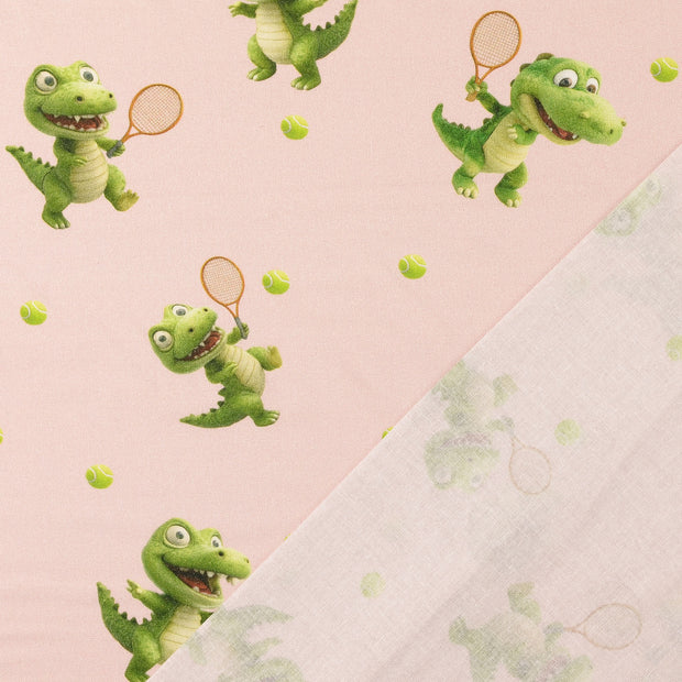 Cretonne fabric Old Pink digital printed 