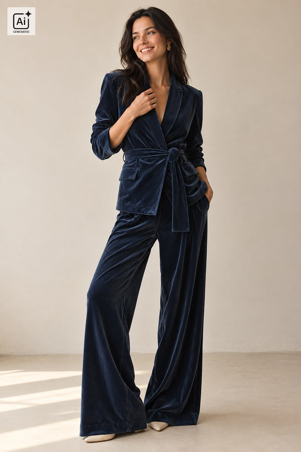 Supersoft Velvet fabric Unicolour Navy
