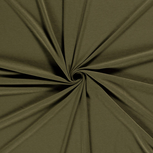 Bambus Jersey fabrik Khaki-Grün 