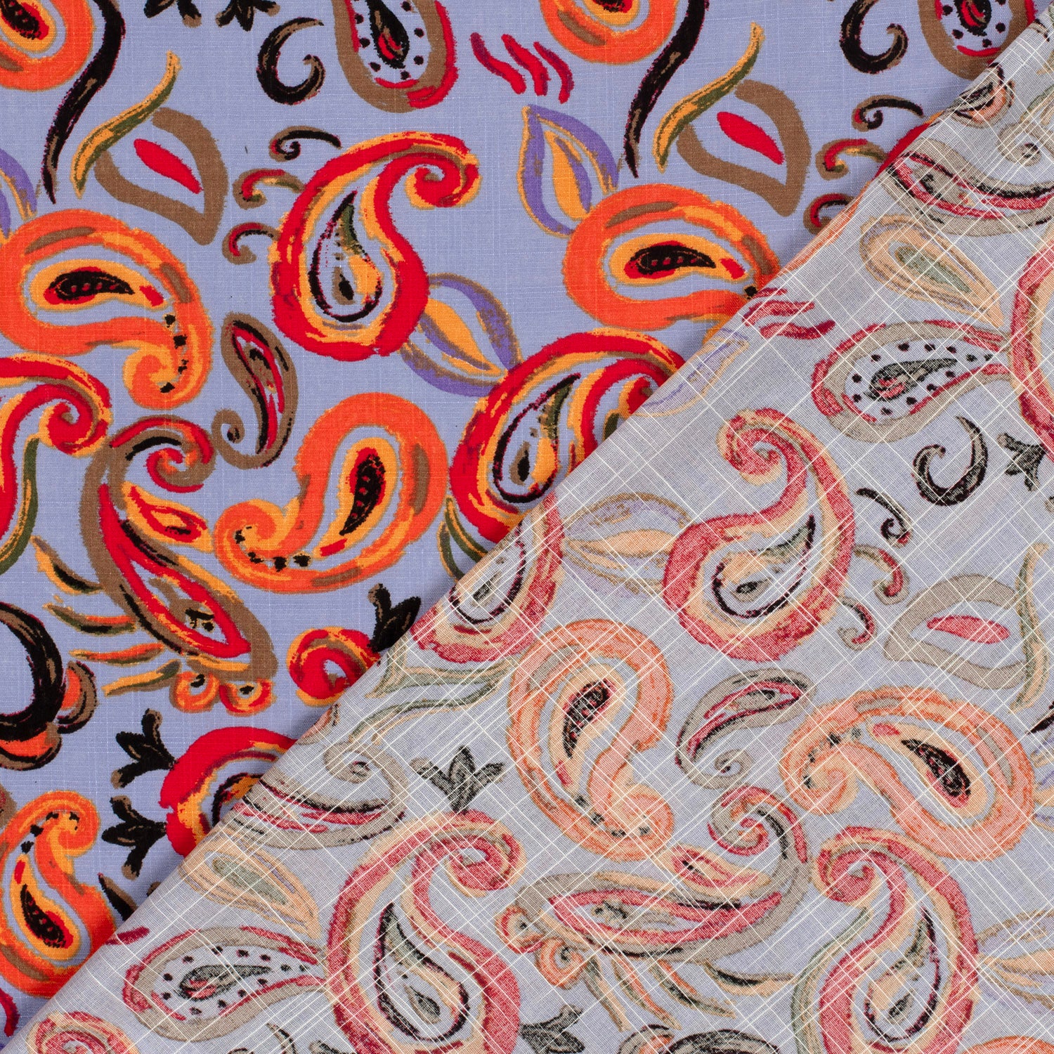 Woven Cotton Viscose fabric Paisley Lila | Wholesale fabrics