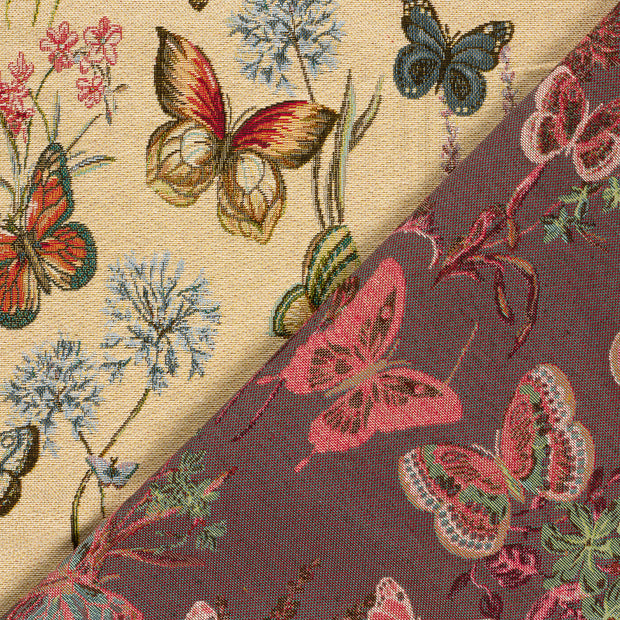 Gobelin stof Vlinders jacquard 