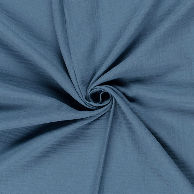 Muslin fabric Indigo 