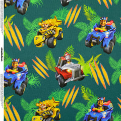 Katoen Jersey digitaal bedrukt Paw Patrol Marine