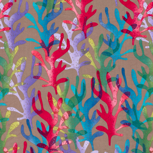 Viscose Nylon Twill fabrik Taupe Grau matt 